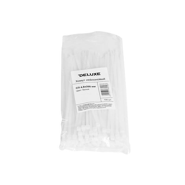 Хомут нейлоновый Deluxe СП 3.6*180 мм (Б) (100 штук в упаковке) СП 3.6*180 white фото 3