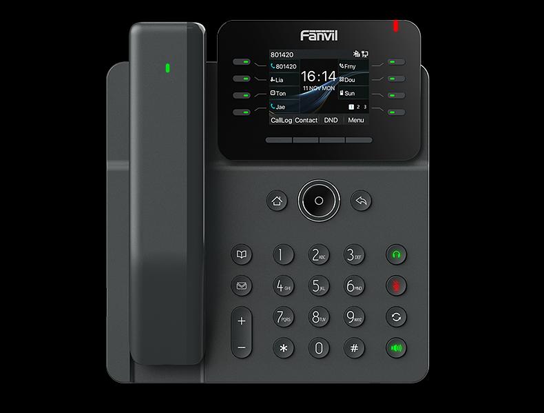 IP-телефон Fanvil V62 Pro Enterprise Phone with Wireless Handset 6-Party Local Conference HD voice 8 SIP lines 8 Line key 2.8 Inch color screen Opus+IPV6 21 DSS keys PSU фото 1