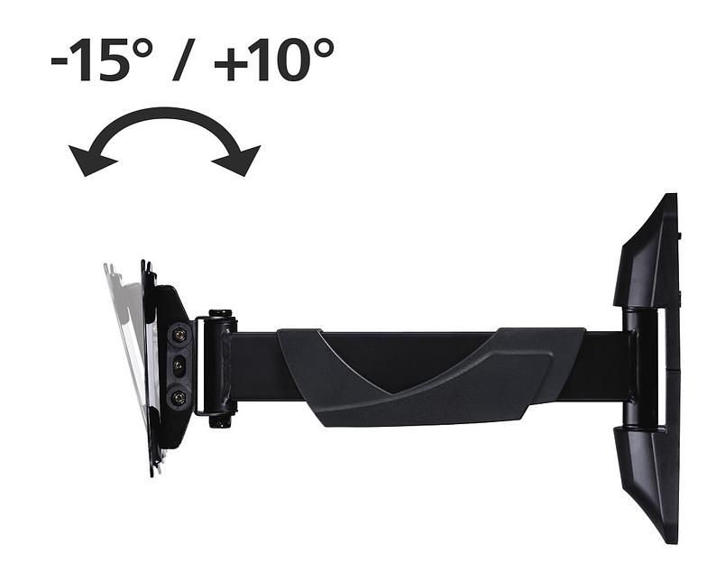Кронштейн для телевизора Hama FULLMOTION черный 10"-26" макс.25кг настенный фото 6