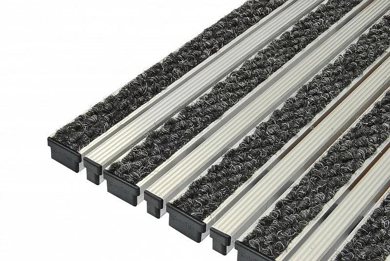 Придверная грязезащитная решётка "Брайт" Текстиль + Скребок ОПТ фото 1