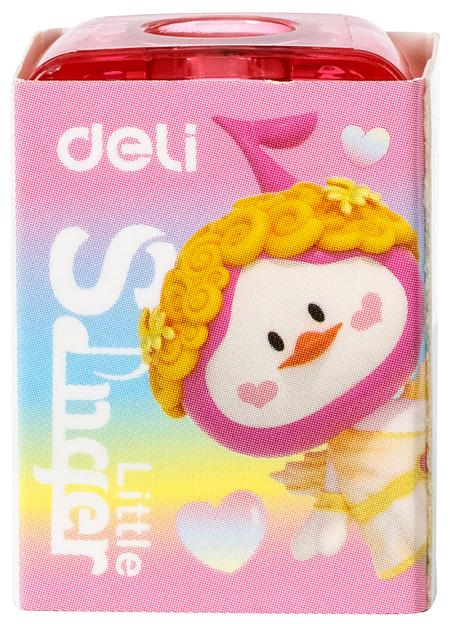 Точилка для карандашей ручная Deli EH552 Little Singer 1 отверстие пластик ассорти коробка фото 5