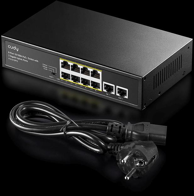 Коммутатор Cudy FS1010PG (L2) 8x100Мбит/с 2x1Гбит/с 8PoE+ 120W неуправляемый фото 4
