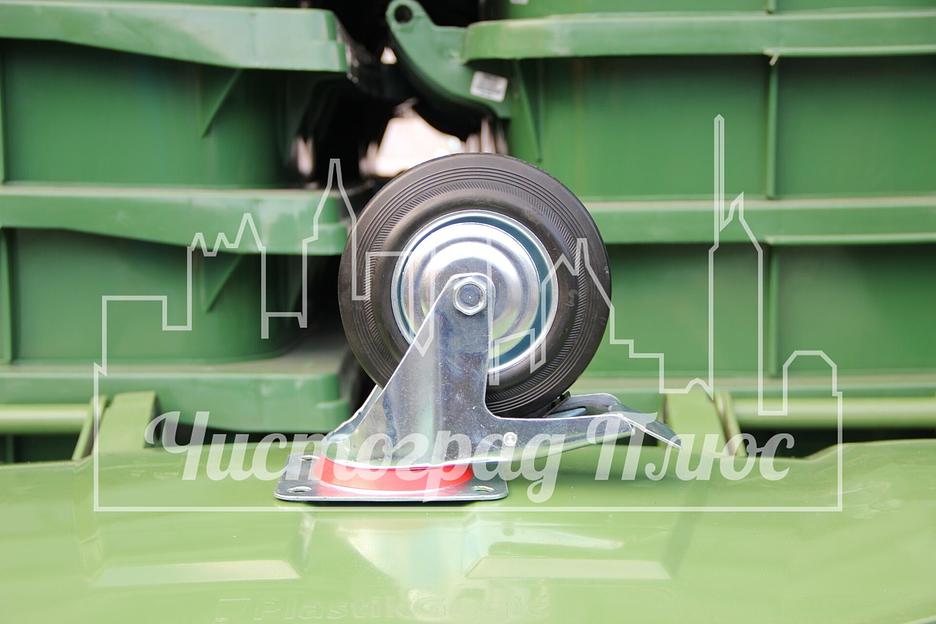 Колесо поворотное 160 мм (с тормозом) фото 2