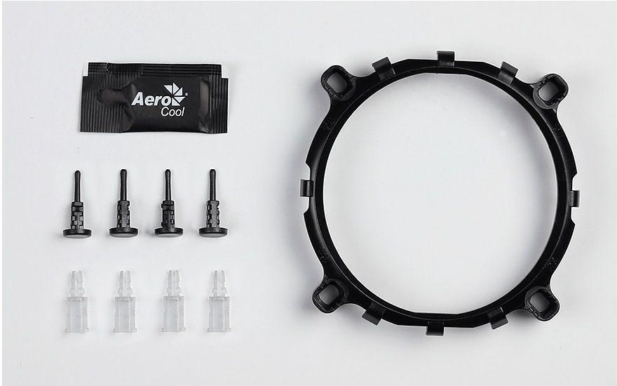 Устройство охлаждения(кулер) Aerocool BAS AUG Soc-FM2+/AM2+/AM3+/AM4/1150/1151/1155 4-pin 15-26dB Al+Cu 125W 361gr Ret фото 6