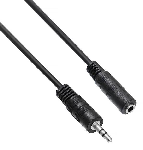 Кабель-удлинитель аудио Buro BAAC003-1 Jack 3.5 (m)/Jack 3.5 (f) 1м. черный фото 3