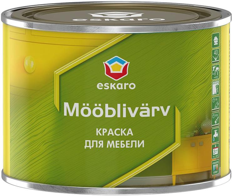 Акриловая краска для мебели "Eskaro Mooblivarv" База А 0,45л фото 1