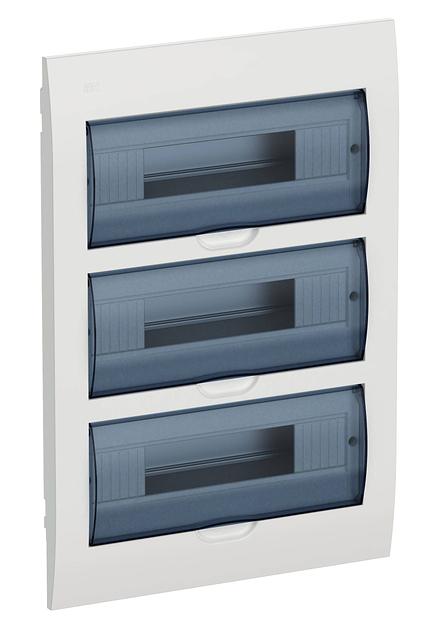 Щит распределительный встраиваемый ЩРВ-П-36 IP41 пластиковый прозрачная дверь фото 1