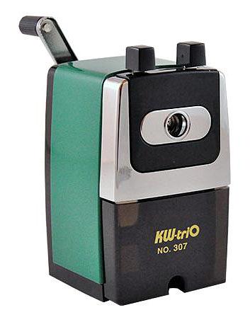 Точилка для карандашей механическая Kw-Trio 307A 1 отверстие металл ассорти фото 2