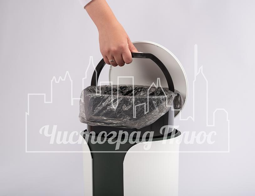 Бак пластиковый 18 л Stil с педалью синий фото 9