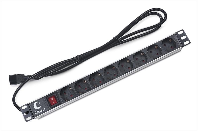 Блок розеток CABEUS PDU-8P-2IEC 8 роз 10А 250V шнур 2м (PDU-8P-2IEC) фото 1