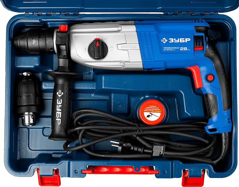 Перфоратор SDS-plus с металлическим редуктором Зубр серия «Профессионал» ЗП-28-800 КМ ОПТ фото 8