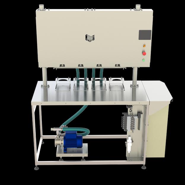 Полуавтомат розлива жидкостей в тару 0,5 – 10,0 л ПР-800В-МГ (весовой, 4 головы, с опусканием) фото 9