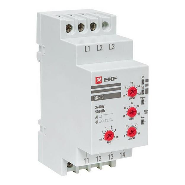 Реле контроля фаз РКФ-8 многофукц. EKF rkf-8 фото 1