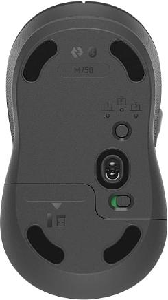 Мышь Logitech M750 графитовый оптическая (4000dpi) беспроводная BT/Radio USB (5but) фото 5