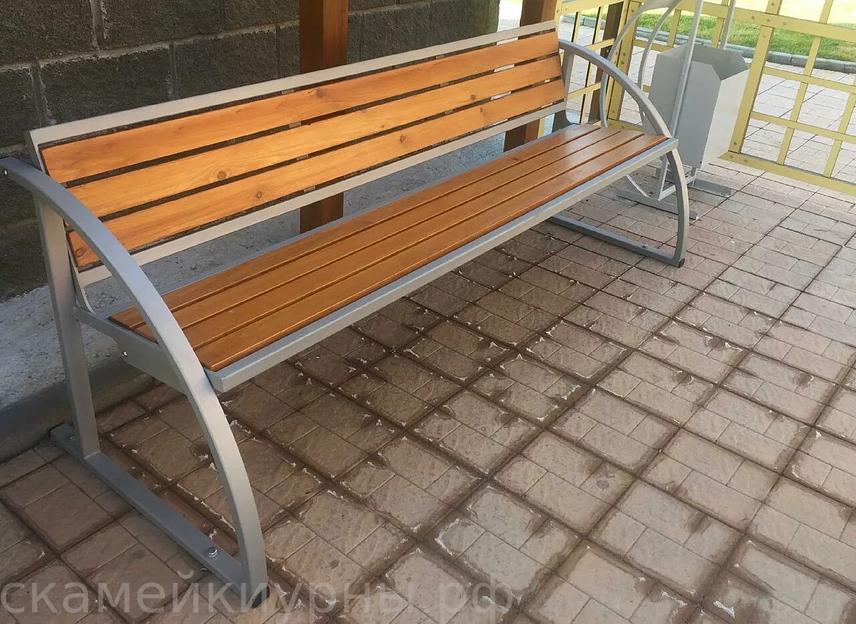 Металлическая скамейка парковая «Турин» ОПТ фото 3