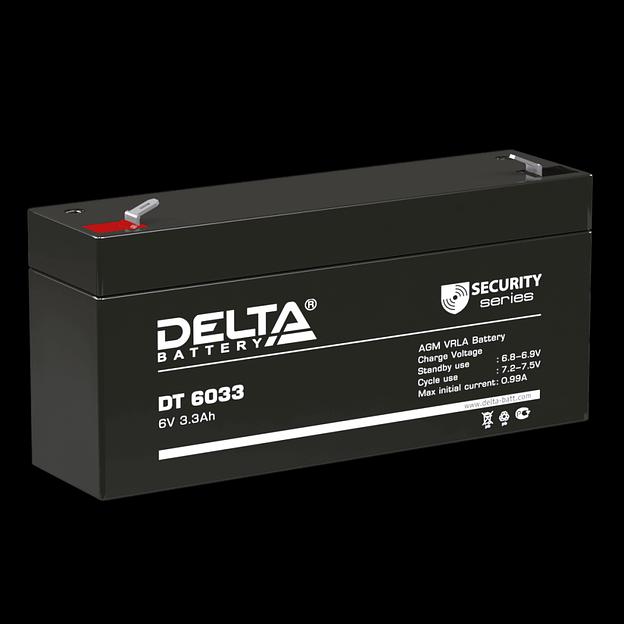 Delta DT 6033 (3,3 А\ч, 6В) свинцово- кислотный аккумулятор фото 1