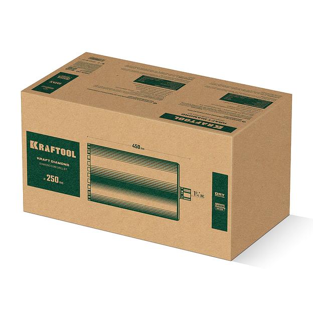 KRAFTOOL DIAMOND 250 мм (450 мм, 1 1/4″, лазерная сварка, сухое сверление с микроударом), алмазная коронка по железобетону (29825-250) фото 8
