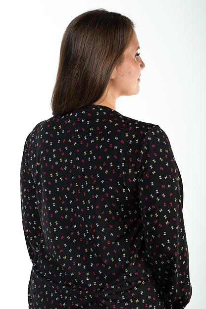 Блузка женская  3055-94/24/Черный, красный  фото 3