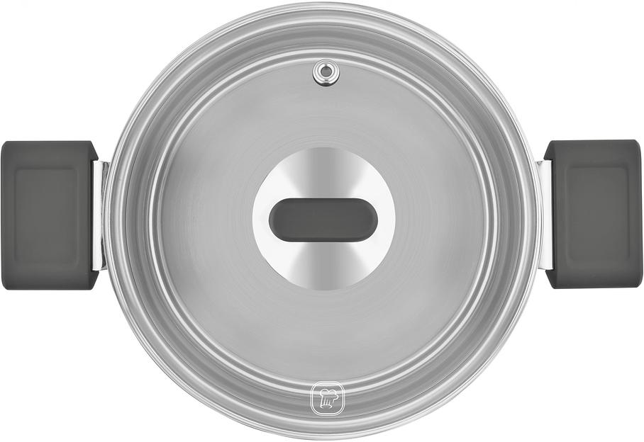 Кастрюля Rondell Quadro RDS-1596 3.1л. d=20см (с крышкой) стальной фото 3