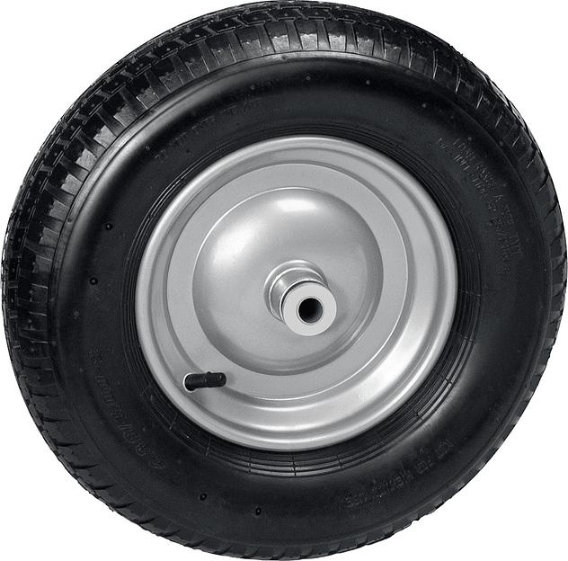 GRINDA WP-20, 4″х380мм, для тачек (арт. 422401, 422406, 422408), стальной диск, подшипник 20мм, пневматическое колесо для тачки, PROLine (422409) фото 1