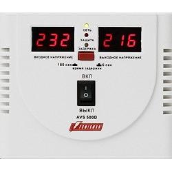 Powerman Стабилизаторы напряжения AVS 500D (220В±8% 500ВА,5А,КПД 98%, циф. индикация вх./вых.) фото 1
