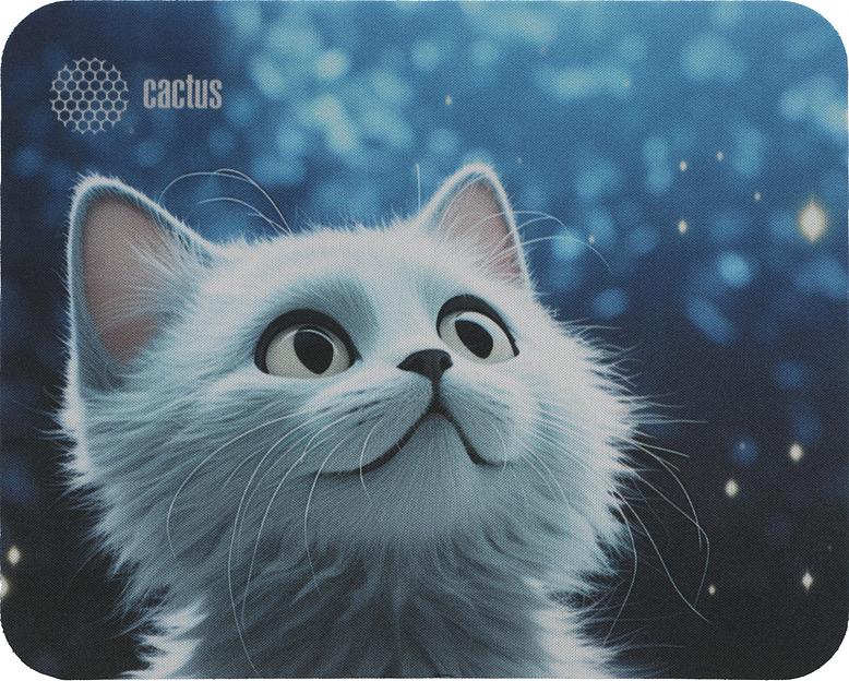 Коврик для мыши Cactus White Cat 220x180x2мм (CS-MPC-P06XS) фото 1