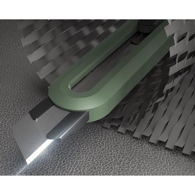 Нож Deli Технический нож "Home Series Green" Deli HT4018L ширина лезвия 18мм, эксклюзивный дизайн, корпус из высококачественного софттач пластика фото 5