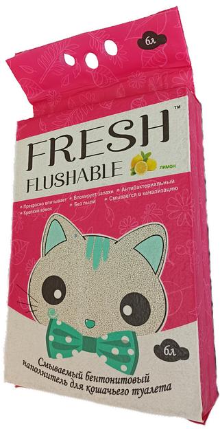Наполнитель комкующийся «Свежесть» «лимон» смываемый «вакуум» 6 л, опт фото 1