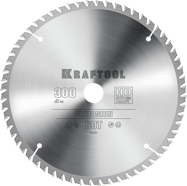 KRAFTOOL Precision, 300 х 32 мм, 60Т, пильный диск по дереву (36952-300-32) фото 1