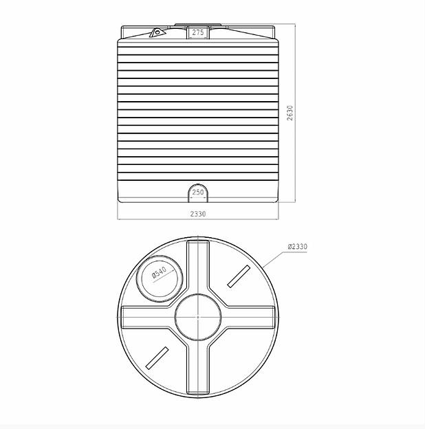Емкость вертикальная 10000 л усиленная фото 2