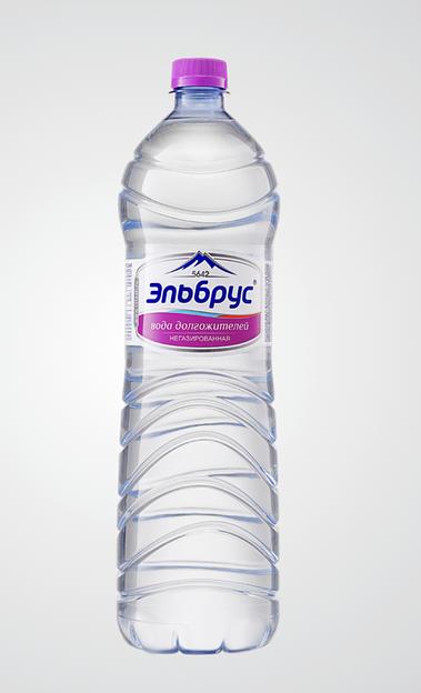 Вода минеральная природная питьевая столовая «Эльбрус», негазированная, 1,5 л, Опт фото 1