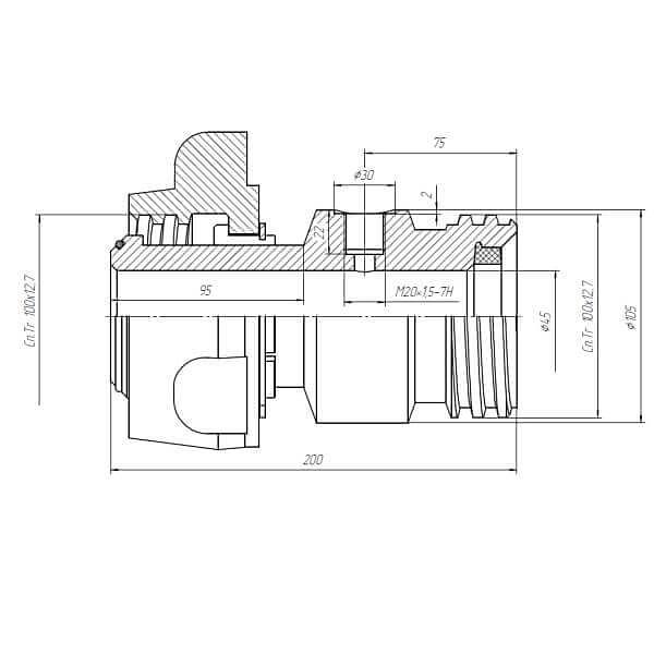 Патрубок в сборе АСК БМ-70.02.300 фото 2