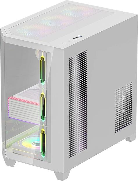 Корпус Formula Crystal Z6 Floe белый без БП ATX 4x120mm 2xUSB3.0 audio bott PSU фото 5