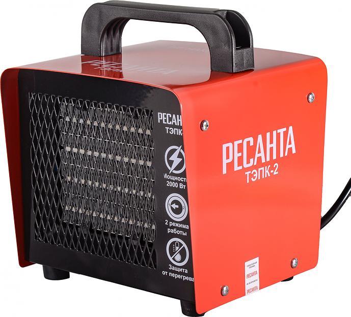 Тепловая пушка электрическая Ресанта ТЭПК-2 2000Вт красный фото 1