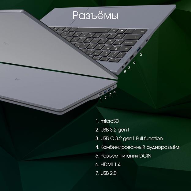 Ноутбук Digma Pro Cursus Ryzen 5 3500U 16Gb SSD512Gb AMD Radeon Graphics 15.6" IPS FHD (1920x1080) Windows 11 Pro grey WiFi BT Cam 5500mAh (DN15R5-ADXW10) фото 8