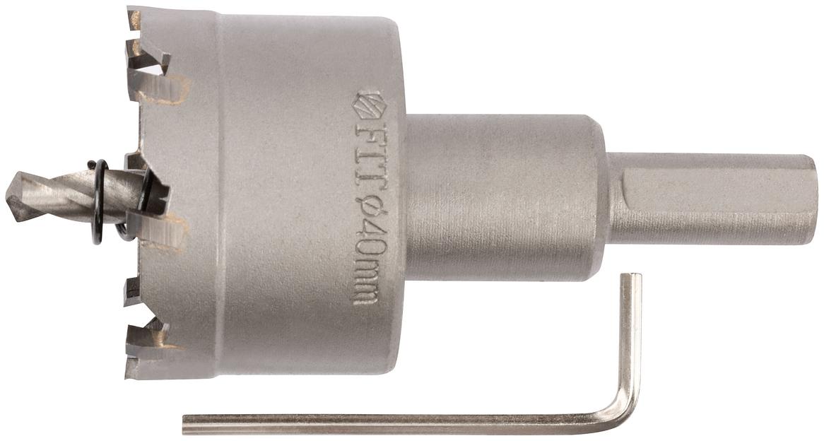 Коронка кольцевая с карбидными вставками Профи (для отверстий в нержавеющей стали) 40 мм фото 2