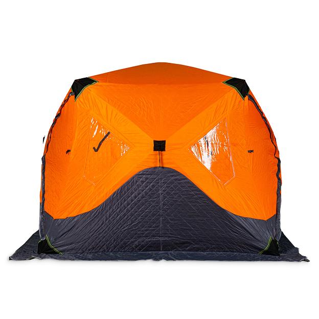 Палатка для зимней рыбалки куб оранжевая AG2038-1 фото 3