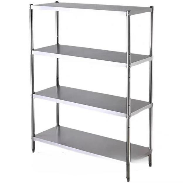 Стеллаж 150 см 4-х ярусный из нержавеющей стали фото 1