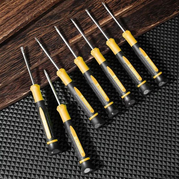 Набор прецизионных отверток 7 шт Deli DL241007 (SL2.0*50, SL2.5*50, SL3.0*50, PH00*50, PH0*50, Torx6*50, Torx8*50), сталь CrV, пласт.кейс фото 4