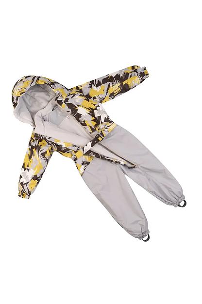 Комбинезон демисезонный, серый-желтый, опт фото 2