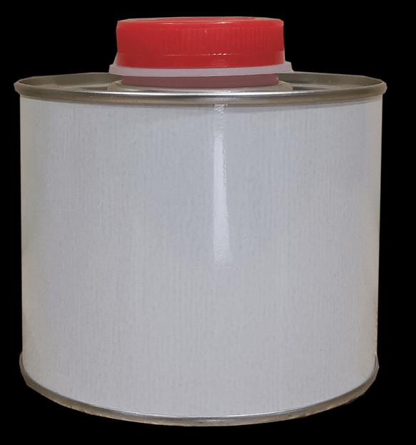 Металлическая банка 0,541 литра с пробкой цвет белый фото 2