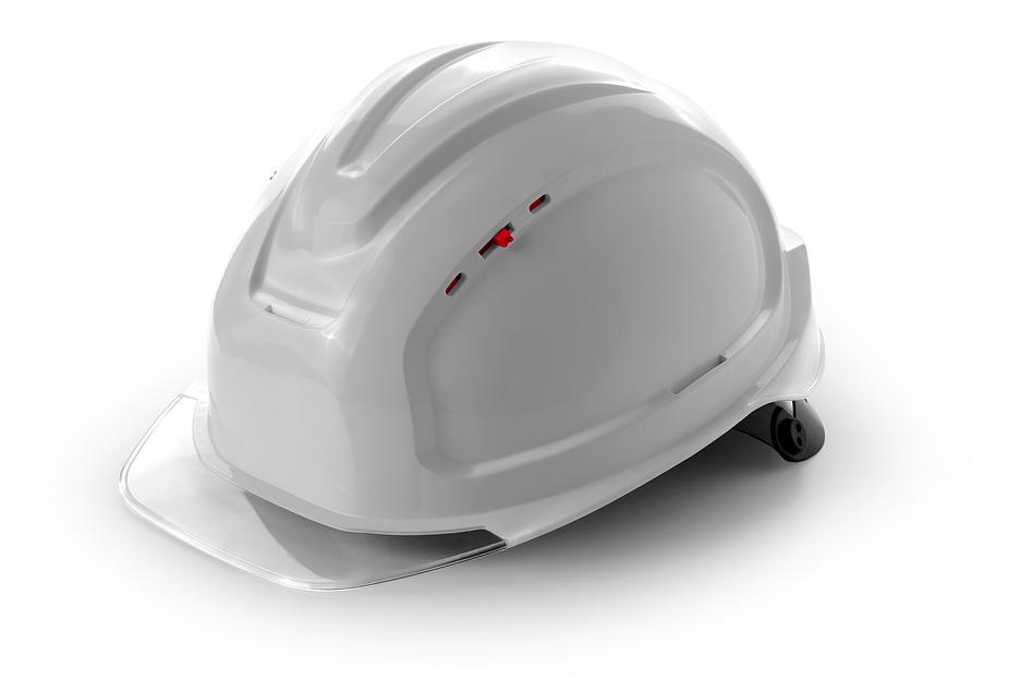 Каска защитная СОМЗ-80 Абсолют Престиж RAPID белая (бесцветный прозрачный козырек) РОСОМЗ 783717 фото 1