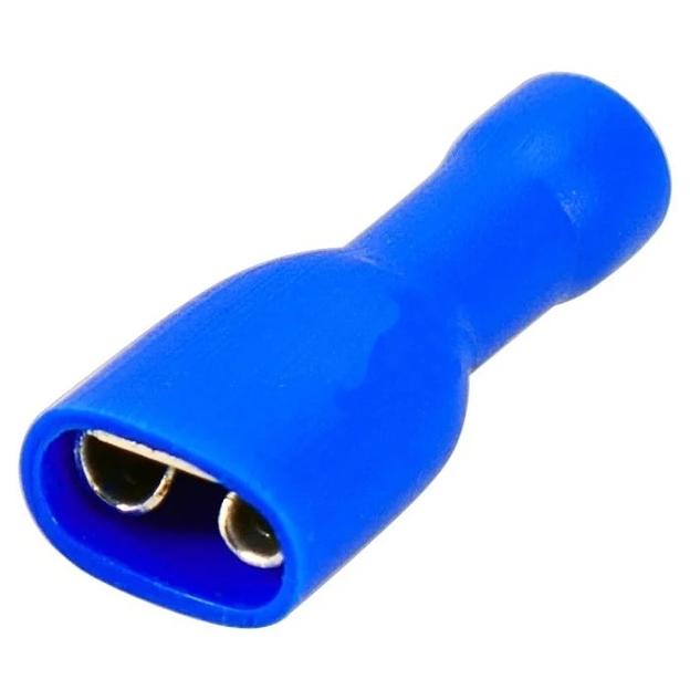 REXANT (08-0632) КЛЕММА ПЛОСКАЯ полностью изолированная (РППи-м 2.5-6.3) (100 шт в уп.) фото 1