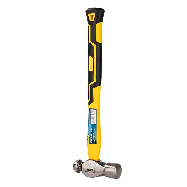 Ударно-рычажный инструмент Deli Рихтовочный молоток Deli DL443016 450 гр Фиберглассовая рукоять. фото 2