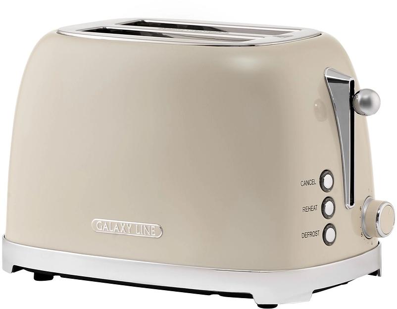 Тостер Galaxy Line GL 2918 900Вт кремовый фото 3