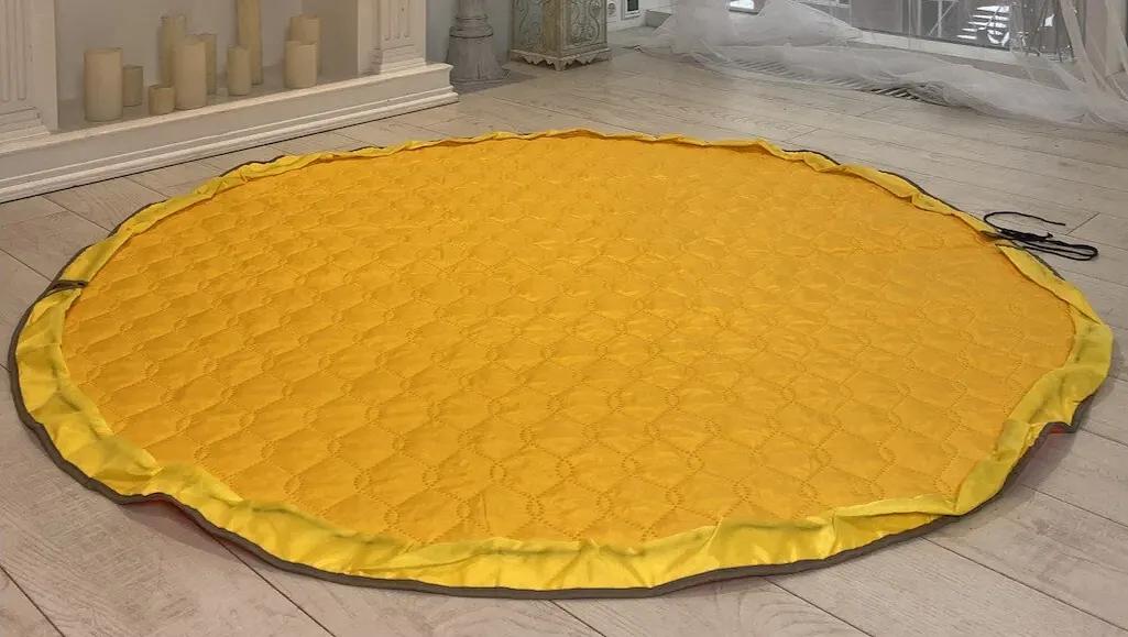 Утеплённый игровой коврик для хранения лего жёлтый ОПТ фото 2