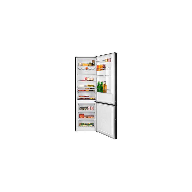 Холодильник двухкамерный MAUNFELD MFF200NFBE Total No Frost, черный фото 1