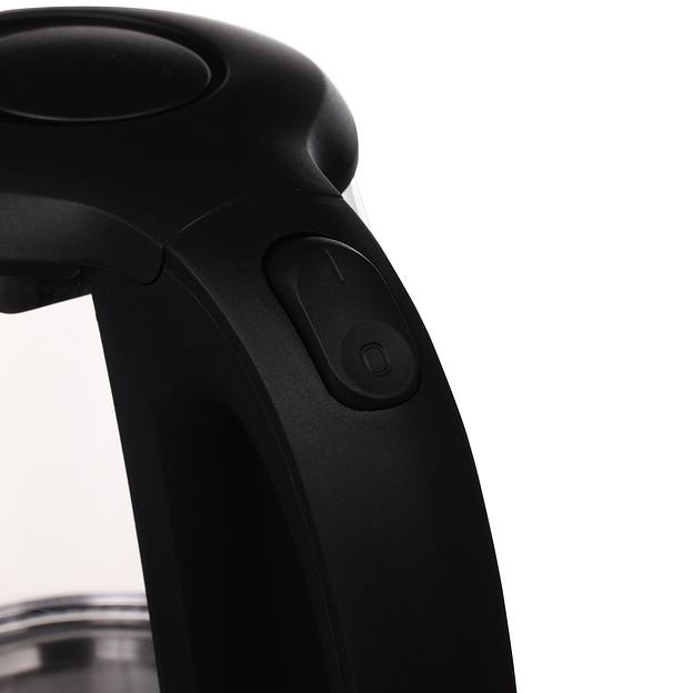 Чайник электрический Hyundai HYK-G1001 1.7л. 2200Вт черный (корпус: стекло) фото 4