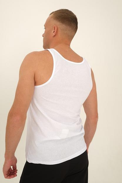 Майка мужская классическая 1803, белая опт фото 2