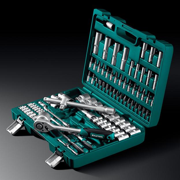 KRAFTOOL X-Drive 94, 94 предм., (1/2″+1/4″), универсальный набор инструмента (27883-H95) фото 5